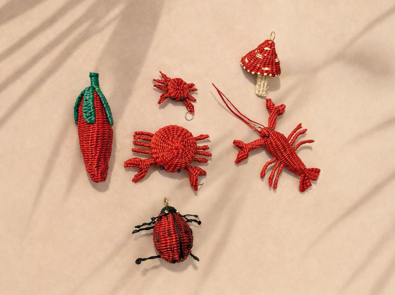 Charms Tejidos en Palma - Rafia