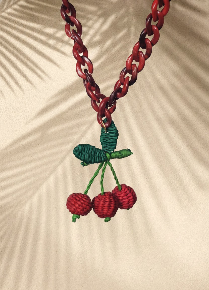 Cherry - tejido en rafia