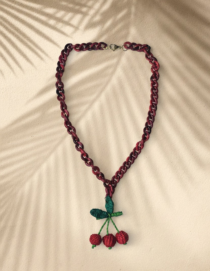 Cherry - tejido en rafia