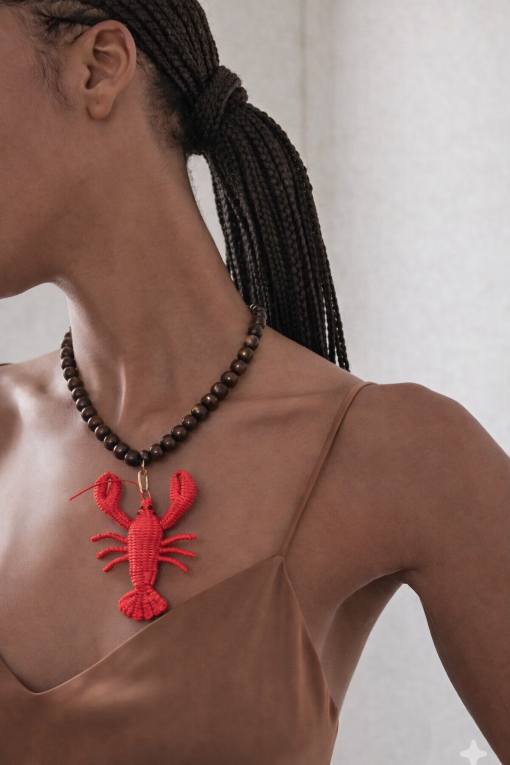 Collar Langosta - Tejido en rafia